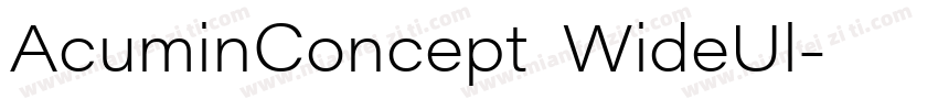 AcuminConcept WideUl字体转换